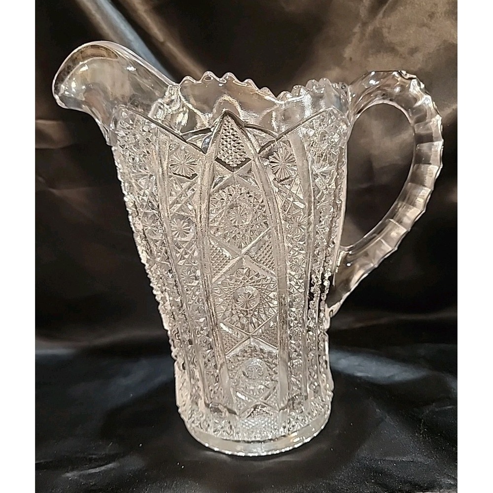 Vtg EAPG IMPERIAL GLASS-OHIO "Daisy & Button Clear",G505 Bellaire 32 Oz Pitcher.